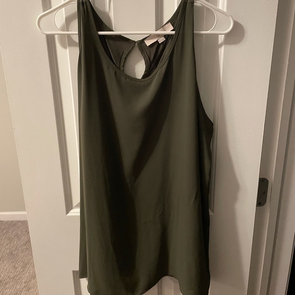 Loft tank top. Green. Never worn. Size XXL